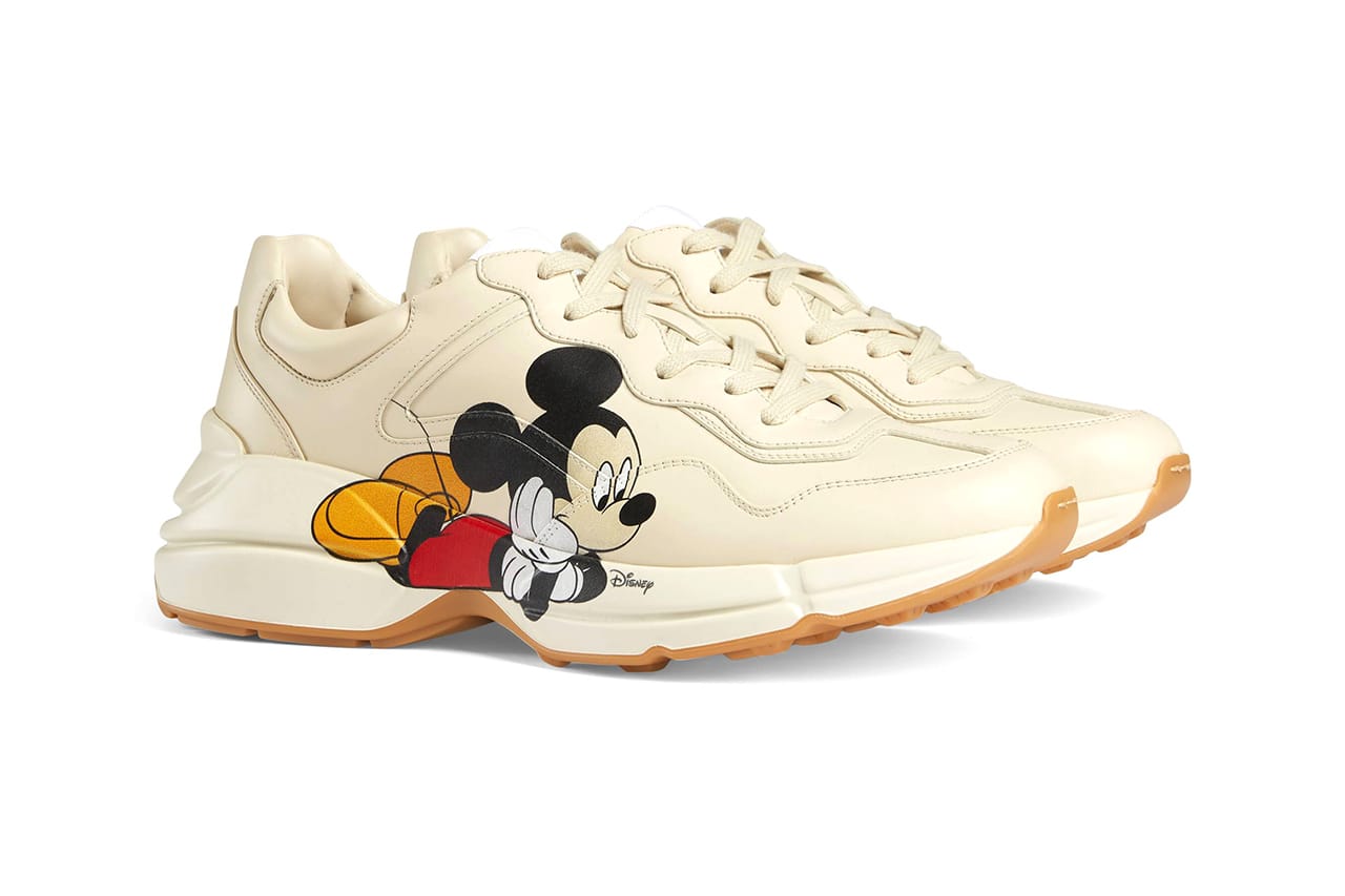 Gucci | Shoes | New Gucci Disney Ace Mickey Mouse Sneaker Ivory Orange  Leather Mens Uk45 Us 15 | Poshmark